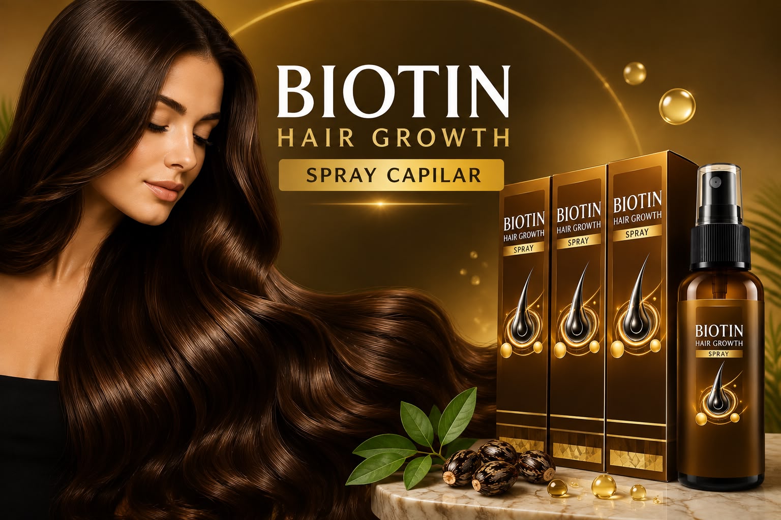 Spray Capilar com Biotina – Kit com 3 Unidades